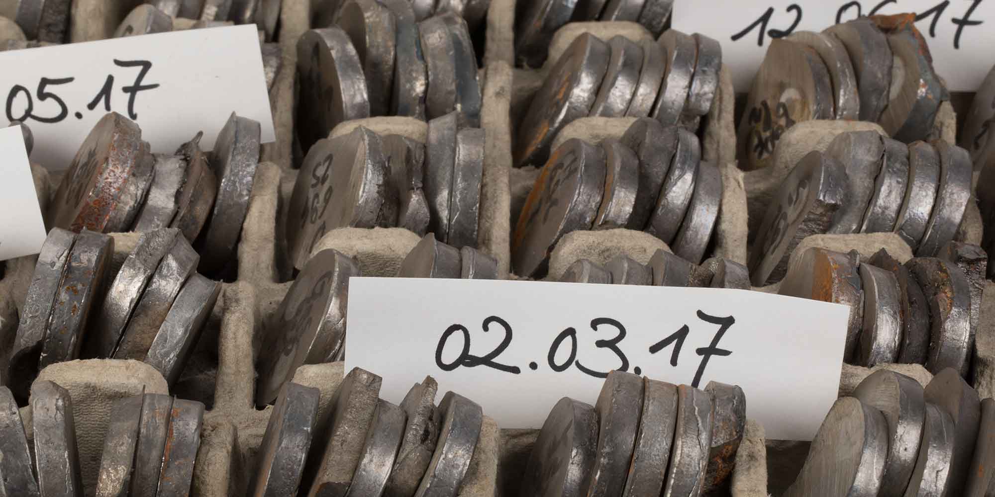 Gussproben zur Dokumentation der Chargenqualität