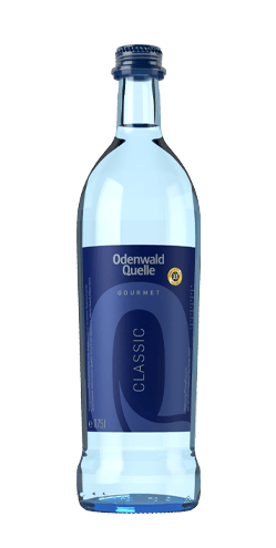 Mineral water in the glass bottle for the gastronomy sector