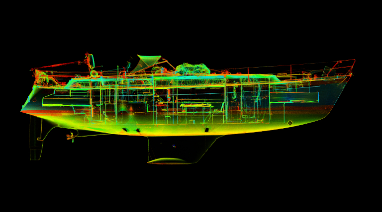 Yachtrumpf – 3D-Vermessungsdaten
