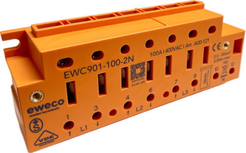 Zähleranschlussklemme EWC901-100-2N