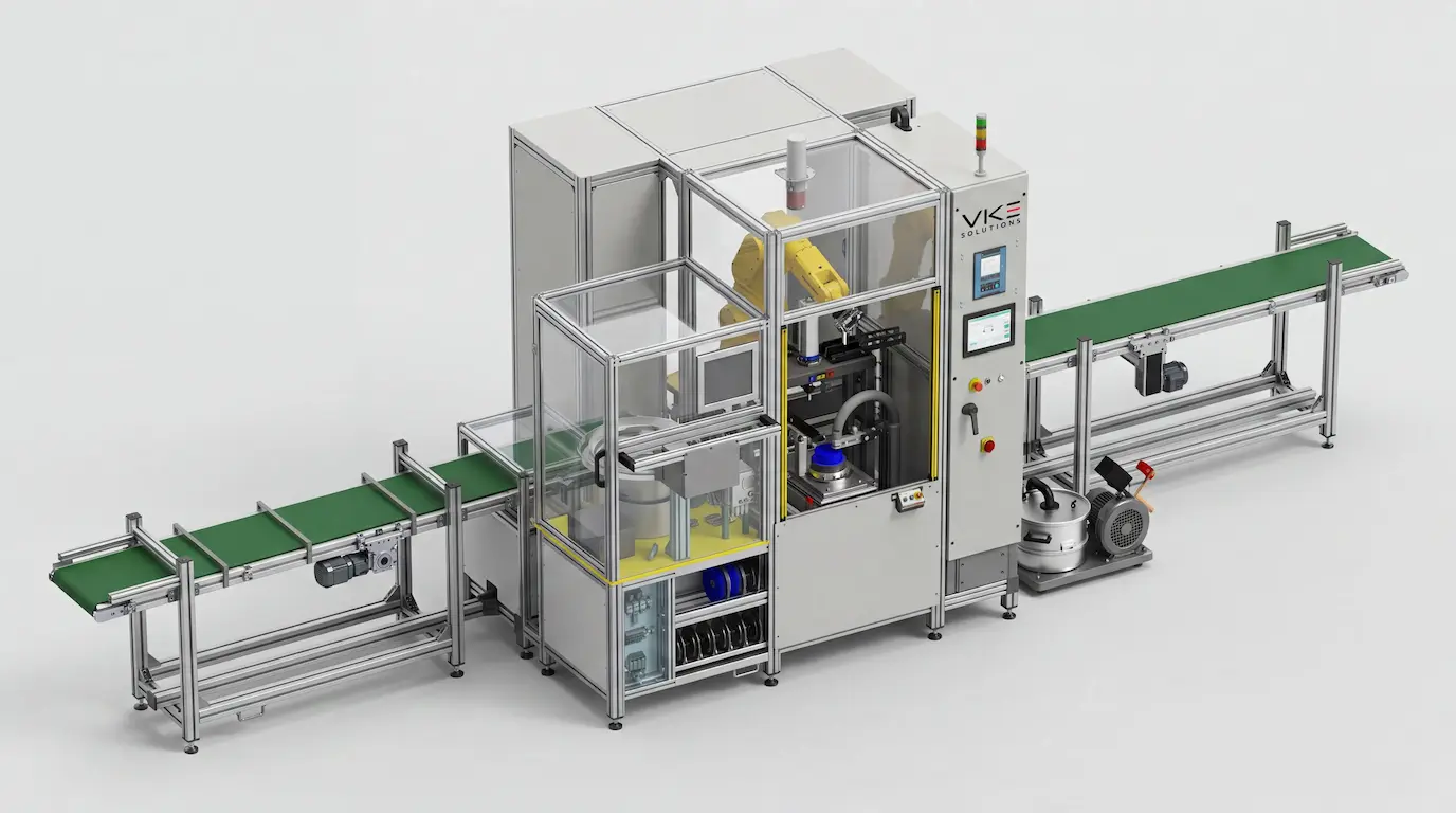 Füge-Pressanlage mit Handling-Roboter