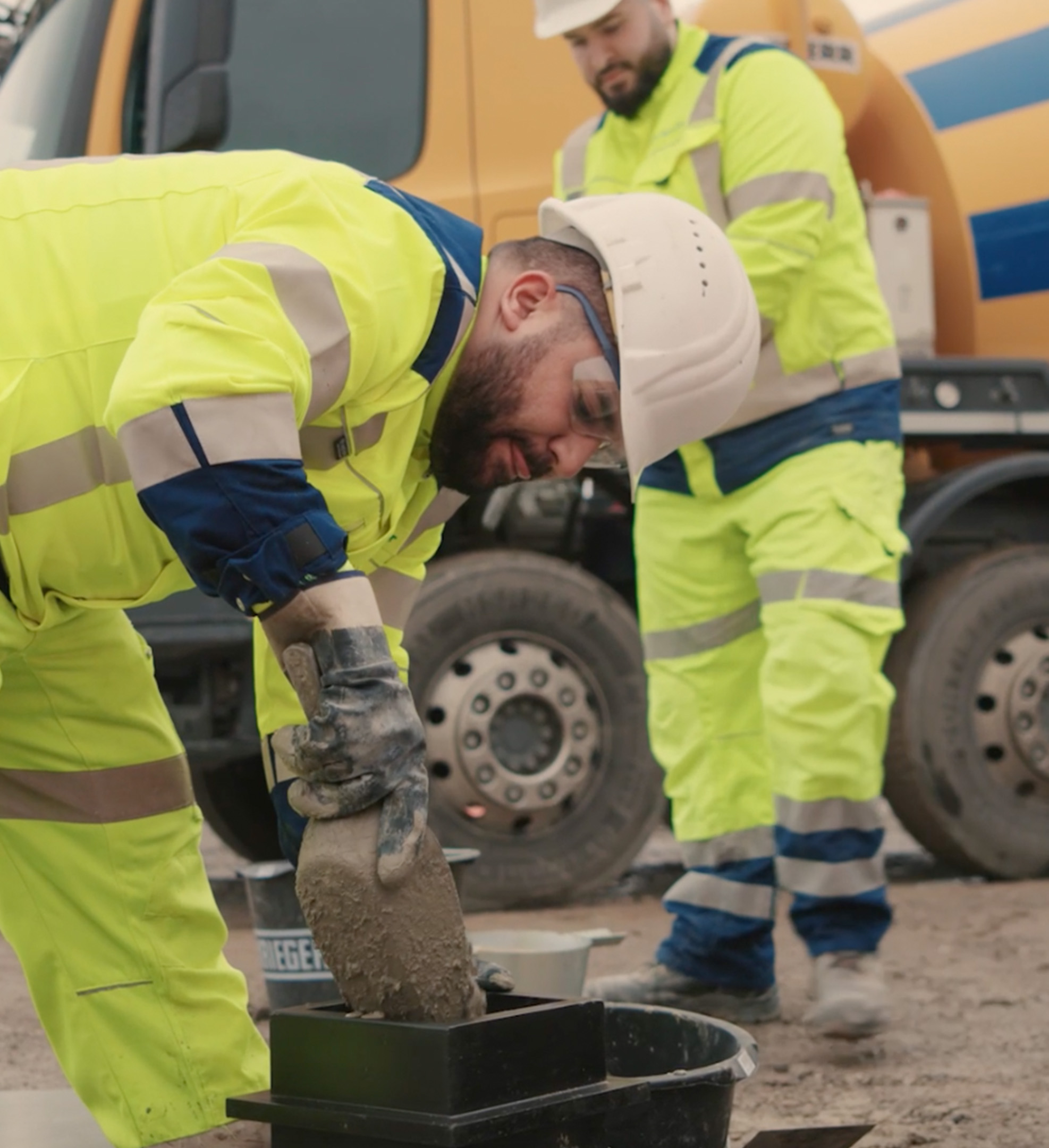 Baustoffüberwachung auf der Baustelle