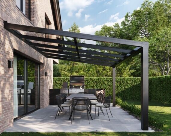 BBQ-Area mit Verglasung