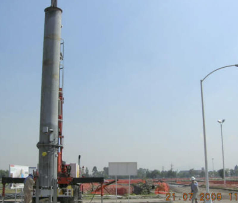 HTV-Brennkammeranlage Altlastsanierung Mexico City (1.750 kW, >1.200 °C)