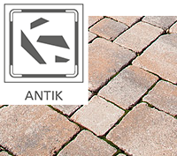 Oberfläche ANTIK (gerompelt)