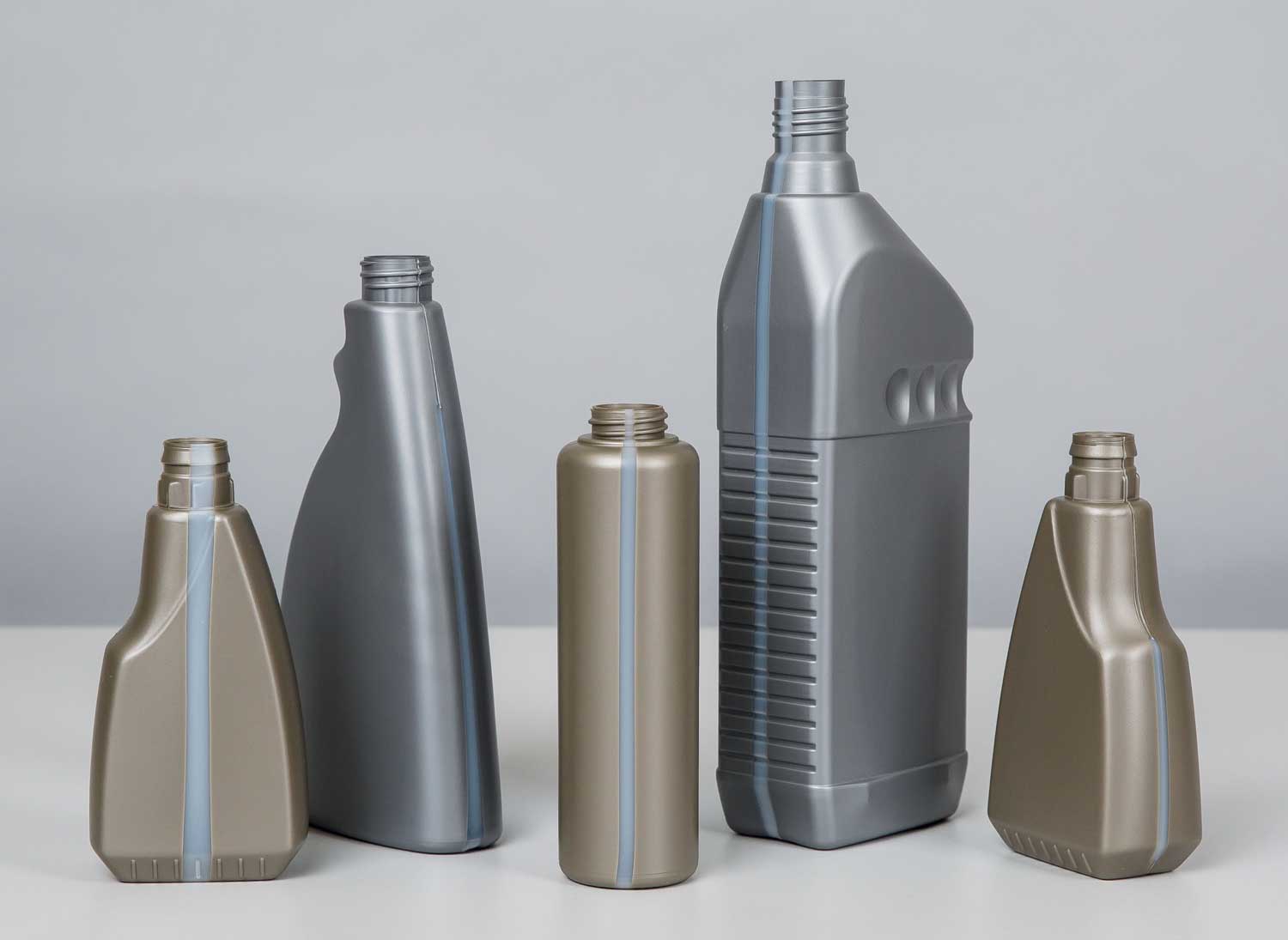 PE-Flasche mit Sichtstreifen