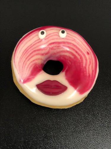 Red Face Donut
