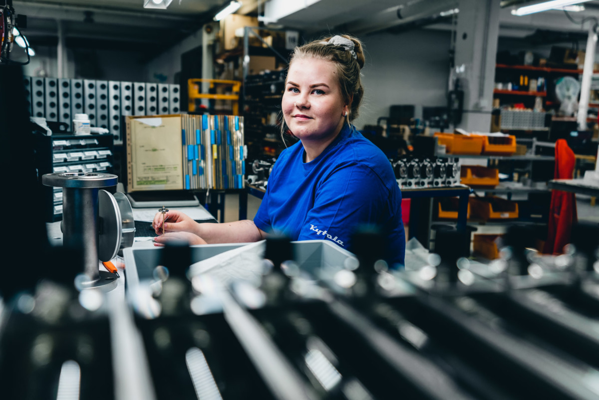 Montage in der Kytola-Fabrik in Finnland