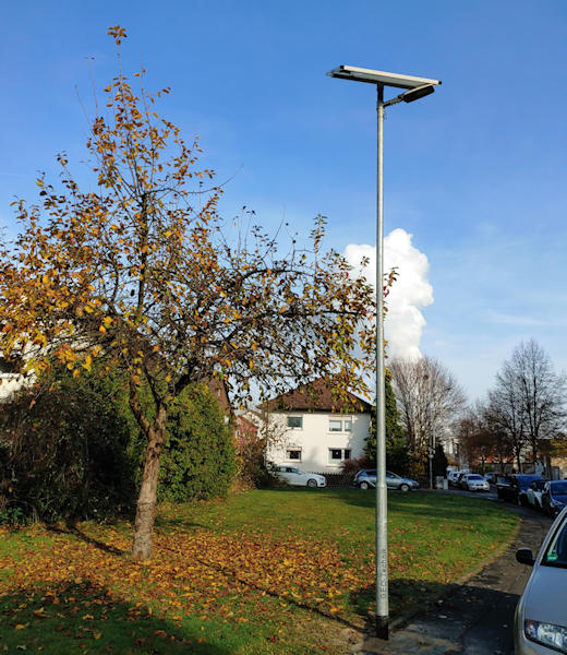 Solar-Mastleuchte mit Bewegungsmelder