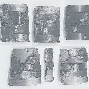 Verschlissene Extruder-Bauteile