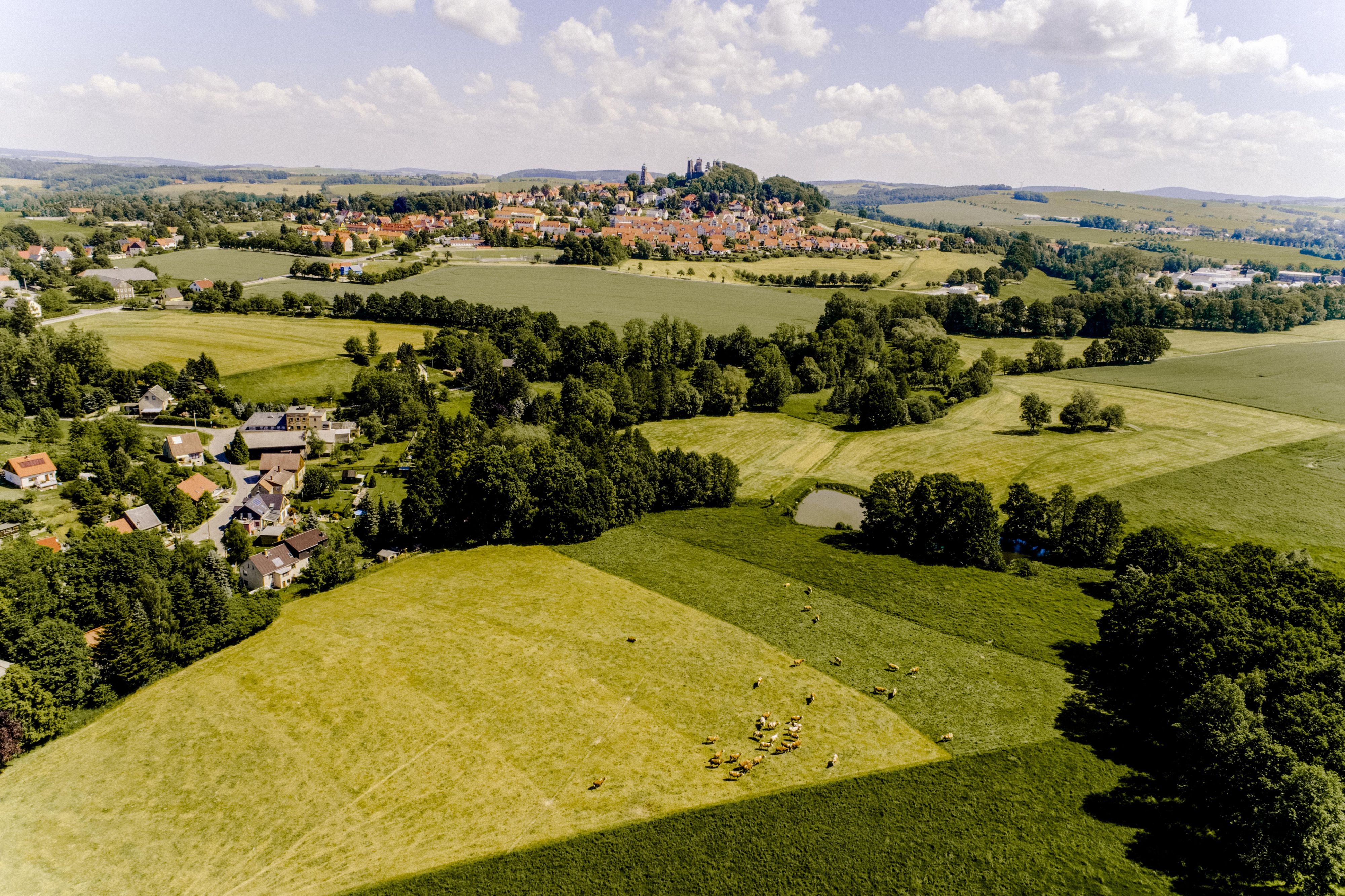 Dürrröhrsdorfer und Stolpener Landhof aus der Luft