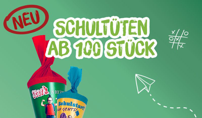 Individuell bedruckte Schultüten