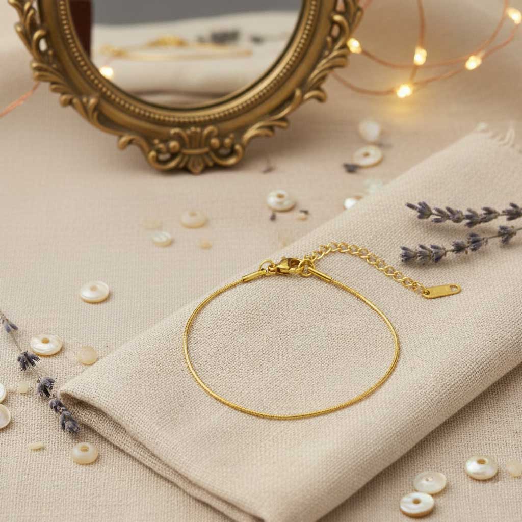 Golden Snake Chain bracelet (stainless steel)