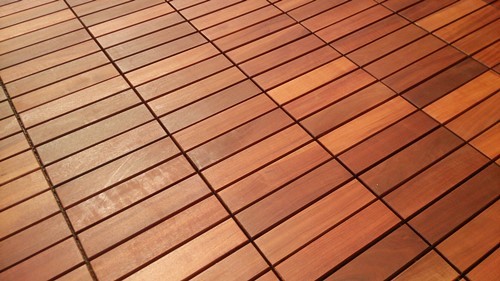 Teak-Holzfliesen 30x30 cm