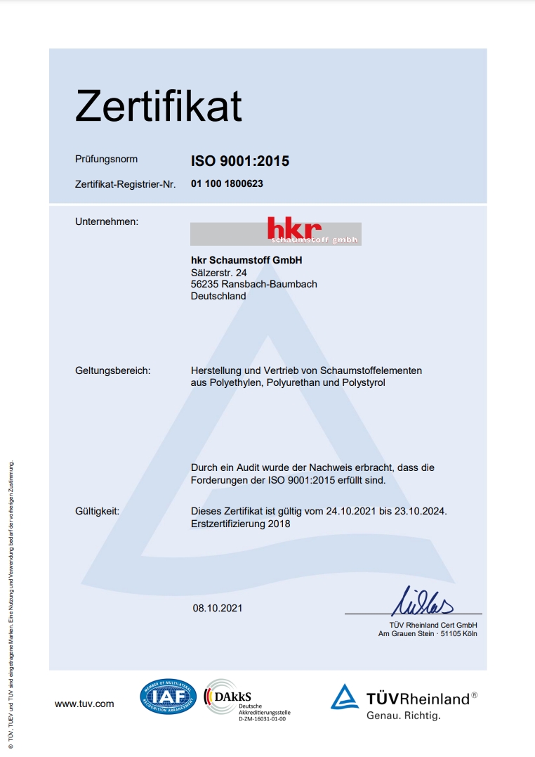 ISO-9001-Zertifikat