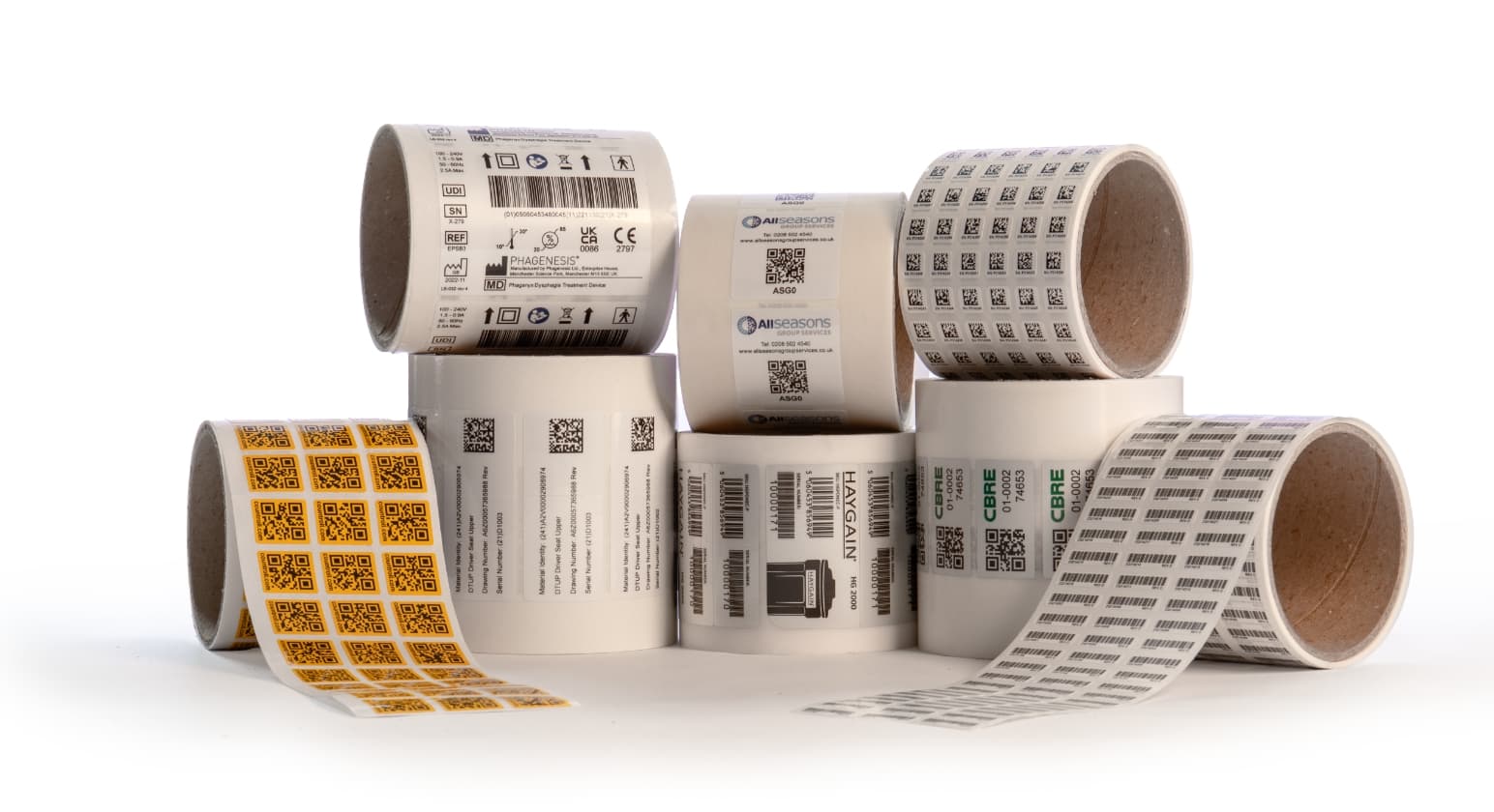 Barcode- und Seriennummer-Etiketten