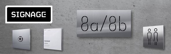 Signage Hausnummern und Beschilderung