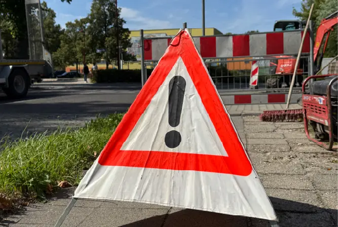 Bauarbeiten in Finsterwalde