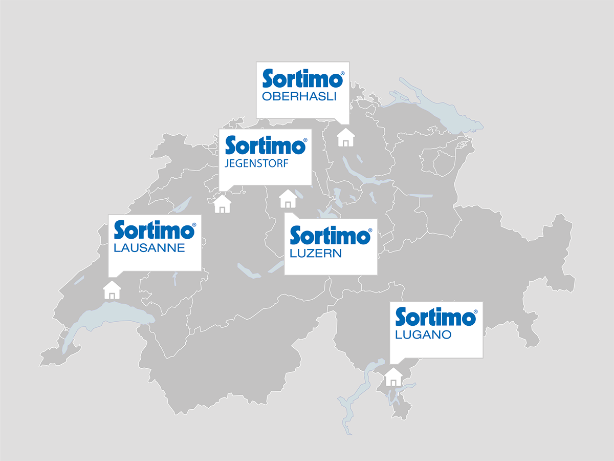 Sortimo Standorte in der Schweiz