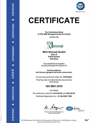 Zertifiziert nach ISO 9001:2015