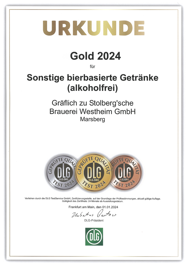 DLG Gold – NaturRadler Alkoholfrei