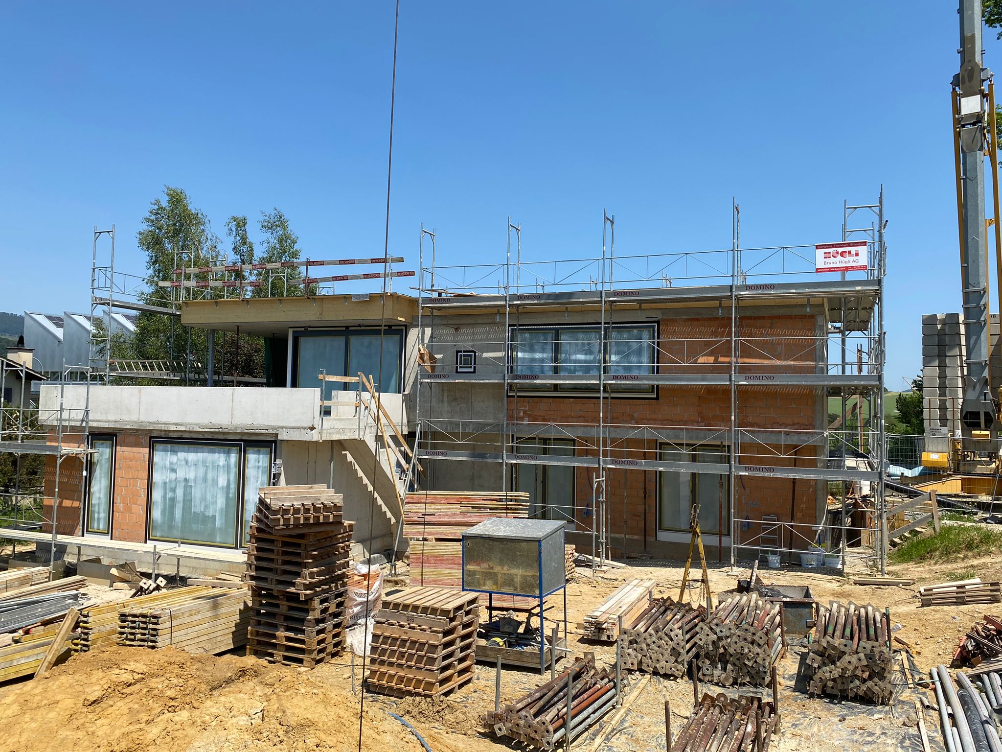Glasschutz auf Baustelle