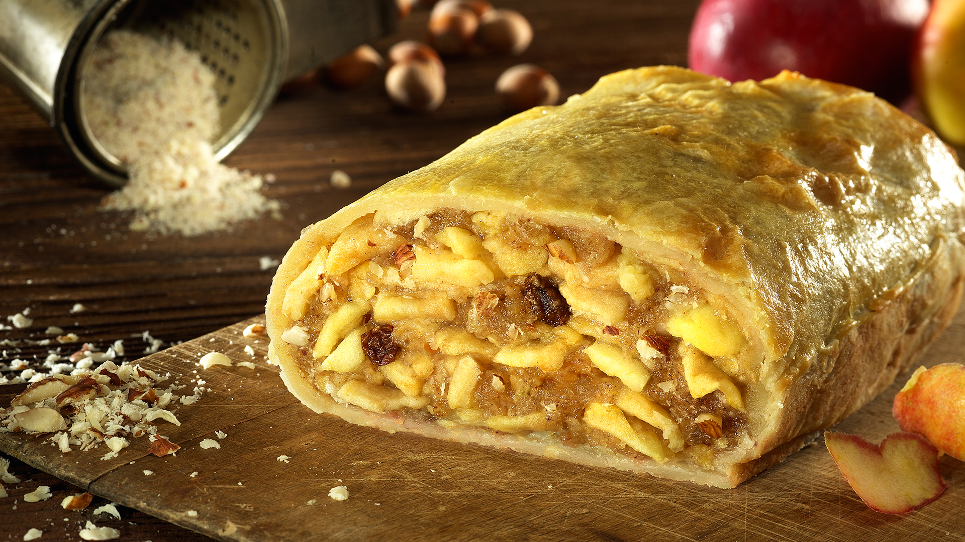Blätterteig Apfelstrudel