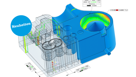 Messsoftware WinWerth® für Optik, Taster und Computertomografie