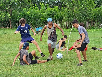 Fußballtraining im Projekt in Kuba