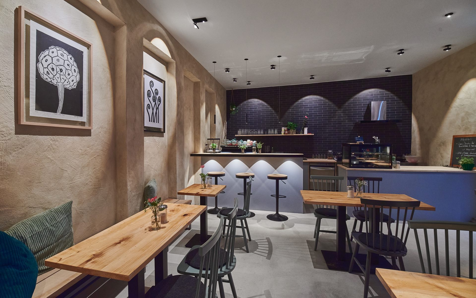 Café-Beleuchtung bei Café bakgård, Traunstein